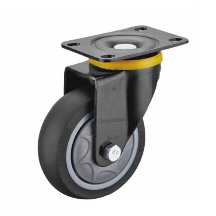 Ρόδα TPR 100mm φρένο CHAMSONG 105kg ρόδα (130mm συνολίκό μέγεθος) (πλάτος 32mm)