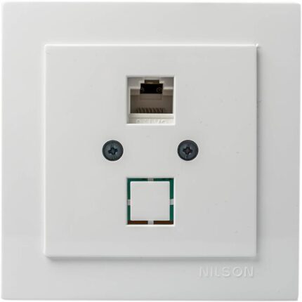 Λευκή πρίζα δικτύου CAT6