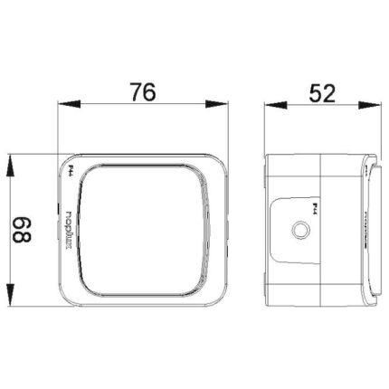 Επίτοιχος διακόπτης μεσαίος Α/Ρ IP44 γκρι