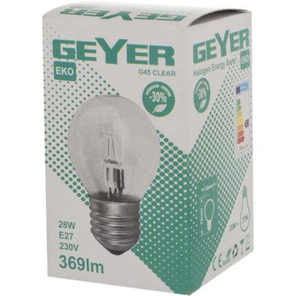 Λάμπα Αλογόνου Σφαιρική G45 28W E27 2700Κ 369lm