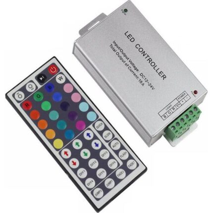 Wireless aluminium shell 44-key RGB controller 12V/144W-24V/288W