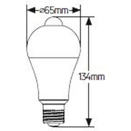 Λάμπα LED Κλασική A65 11W E27 4000K 1100lm με αισθητήρα κίνησης