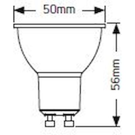 Λάμπα LED PAR16 Glass 4.9W GU10 2700K 450lm 60°
