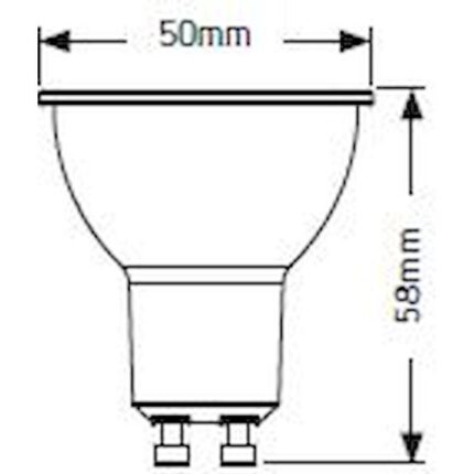 Λάμπα LED PAR16 5W GU10 3000K 450lm 36° dim