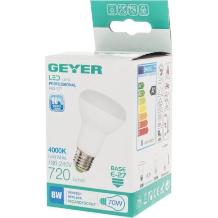 Λάμπα LED R63 8W E27 4000K 720lm
