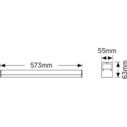 Φωτιστικό LED Line 18W 3000K 2250lm 0.6m γκρι