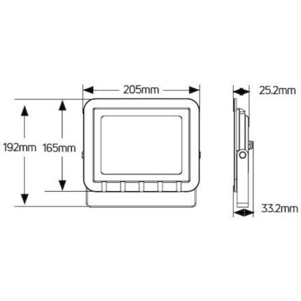 Προβολέας LED 50W 6500K 4250lm IP65 μαύρος