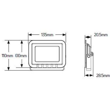 Προβολέας LED 20W 4000K 1700lm IP65 λευκός