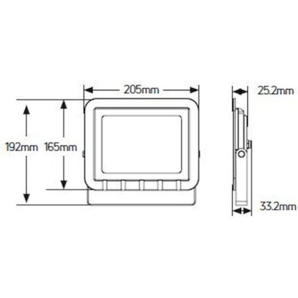 Προβολέας LED 50W 3000K 4250lm IP65 λευκός