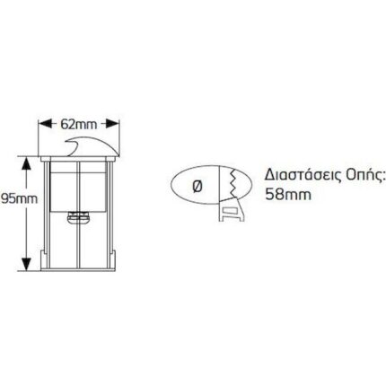 Φωτιστικό LED δαπέδου 1W 3000K 60lm IP68 Φ58mm