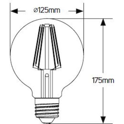 Λάμπα LED Vintage G125 4W E27 2000K 550lm